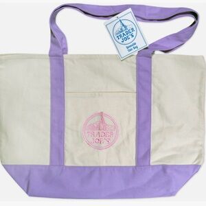 NEW Traders Joe’s Lavender Tote Bag